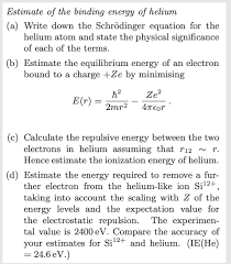 Binding Energy Of Helium