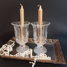 Crystal Candle Holders With Hurricane