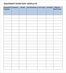 An Equipment Inventory Template Track The Physical Condition