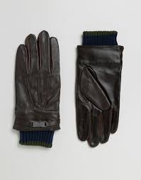 Ted Baker Swim Shorts Ted Baker Gloves In Leather Brown Men