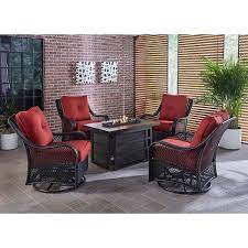 Hanover Orleans 5 Piece Wicker Patio