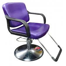 purple hair styling chair