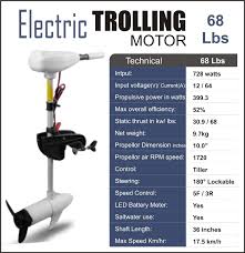 electric trolling motor 12v 68lbs at rs
