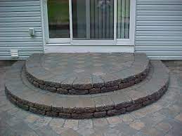 Paver Stone Semi Circle Steps Front