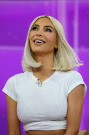 kim kardashian turned her white blonde