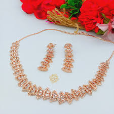 rose gold plated cubic zirconia