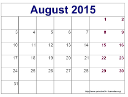 2015 August Calendar Under Fontanacountryinn Com