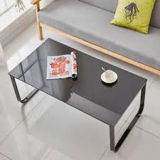 black glass coffee table top metal legs