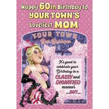 60th burlesque mom age 60 card