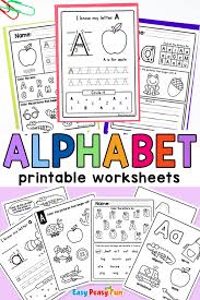 alphabet worksheets for pre and
