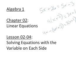 Lesson 02 04 Solving Equations With