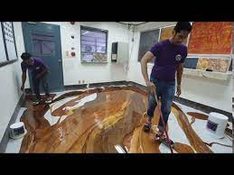 laboratory flooring metallic epoxy