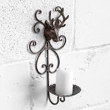 Stag Metal Wall Mounted Candle Holder