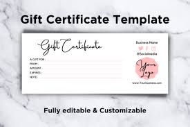 canva gift certificate template grafik