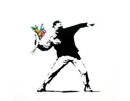 Banksy Flower Thrower Prints Co Nz