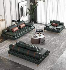 oe fashion luxury leather sofa set