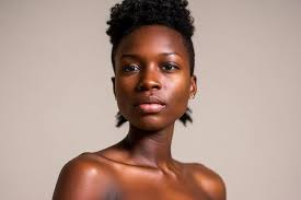 african american woman without makeup