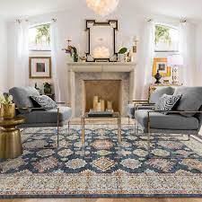 blue persian carpet washable runner