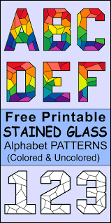 stained glass lettering patterns free