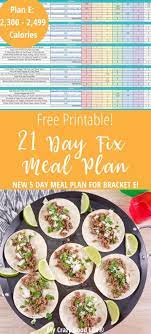 21 day fix meal plan e 2 300 2 499