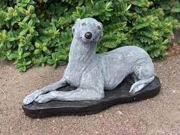 Stone Greyhound Dog Garden Statue Pet
