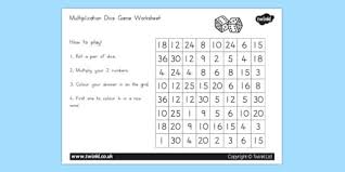 Once the games are introduced, students can play them independently so you can work with your small group. Multiplication Dice Game Worksheet Teacher Made