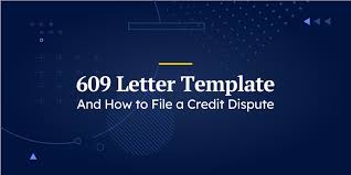 609 letter template how to file a