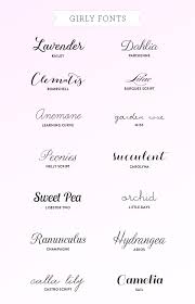 My Favorite Girly Fonts