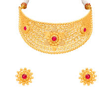 latest gold choker set designs with