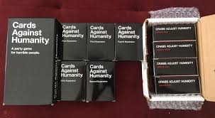 During these super fun times of being quarantined in the house, i've been looking for ways to keep him entertained without resorting to tv and video games. Cards Against Humanity 5 Expansion Decks 4 Crabs Against Humidity Decks 1856737245