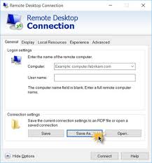 Create Remote Desktop Connection Shortcut In Windows 10