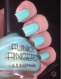 funky fingers mrs mint polish and paws