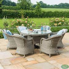 Oxford 6 Seat Round Dining Table With