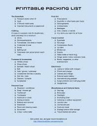 Printable Packing List For Carry On Only Travel Sightdoing