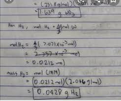 calculate the molar m number of