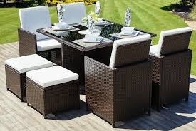 Rattan Garden Furniture Cube Set Chairs