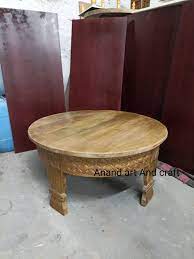 Craved Round Indian Grinder Table