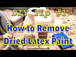 how to remove dried latex paint you