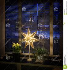 Christmas Star Decor By Window Stock Image Image Of