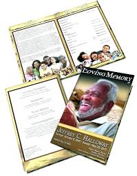 Free Online Obituary Template Order Of Service Brochure