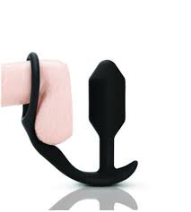 b-Vibe Snug & Tug Cock Ring and Anal Plug | Bondesque | Bondesque