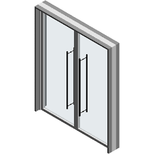 Swing Door Aluminum Alloy Glass Double