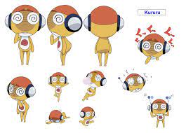 The main frogs from Keroro Gunso/Sgt. Frog | Cartoon character design,  Anime character design, Sergeant