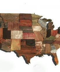 United States Of America Map From Reclaimed Barn Wood Recycled Usa  gambar png