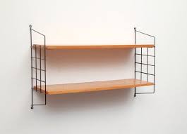 Vintage Wall Unit Shelves In Metal And