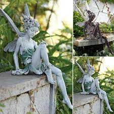 Sitting Fairy Statue Garden Ornament
