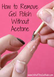 remove nail extensions with acetone