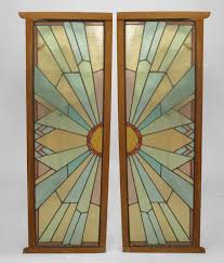 French Art Deco Stained Glass Doors