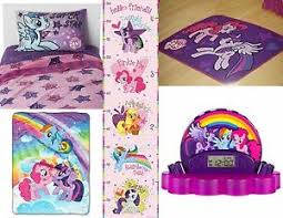 Details About New My Little Pony Twin Sheet Set Throw Area Rug Clock Radio Growth Chart 7 Pc