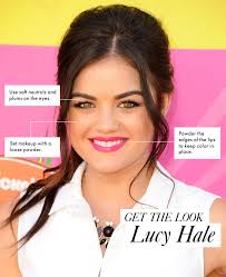 lucy hale s bright pink lip stylecaster